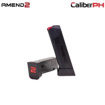 Amend2 18-round Glock 17 magazine in black polymer, made in the USA