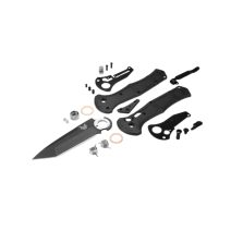 Benchmade Claymore Black Tanto Serrated 11 Benchmade Claymore Black Tanto Serrated automatic knife with CPM-D2 tanto blade and textured black handle