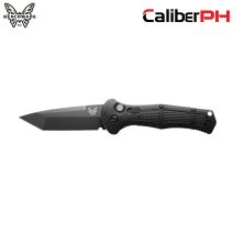 Benchmade Claymore Black Tanto Serrated automatic knife with CPM-D2 tanto blade and textured black handle