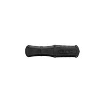 Benchmade Claymore OTF Dagger dual serrated black blade with black Grivory handle