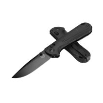 Benchmade Redoubt knife with black Grivory handle, CPM-D2 drop point blade, and AXIS Lock