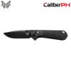 Benchmade Redoubt knife with black Grivory handle, CPM-D2 drop point blade, and AXIS Lock