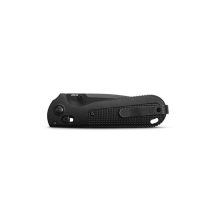 Benchmade Redoubt knife with black Grivory handle, CPM-D2 drop point blade, and AXIS Lock