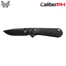 Benchmade Redoubt knife with black Grivory handle, CPM-D2 drop point blade, and AXIS Lock