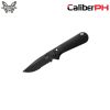 Benchmade Redoubt Black Grivory AXIS Lock serrated drop point folding knife