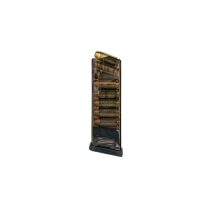 ETS 13-round translucent magazine loaded with .40 S&W ammo for Glock 23