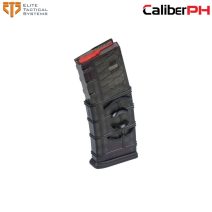 ETS Group AR15 Mags Gen2 30rd Coupler Carbon Smoke - Transparent Polymer Magazine