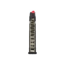ETS 19-Round Smoke Magazine for Glock 22 – .40 S&W – Transparent Polymer with Red Follower