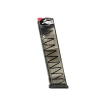 ETS Group 19-Round Smoke Polymer Magazine – Fits Glock 22 – .40 S&W – Transparent Body with Red Follower