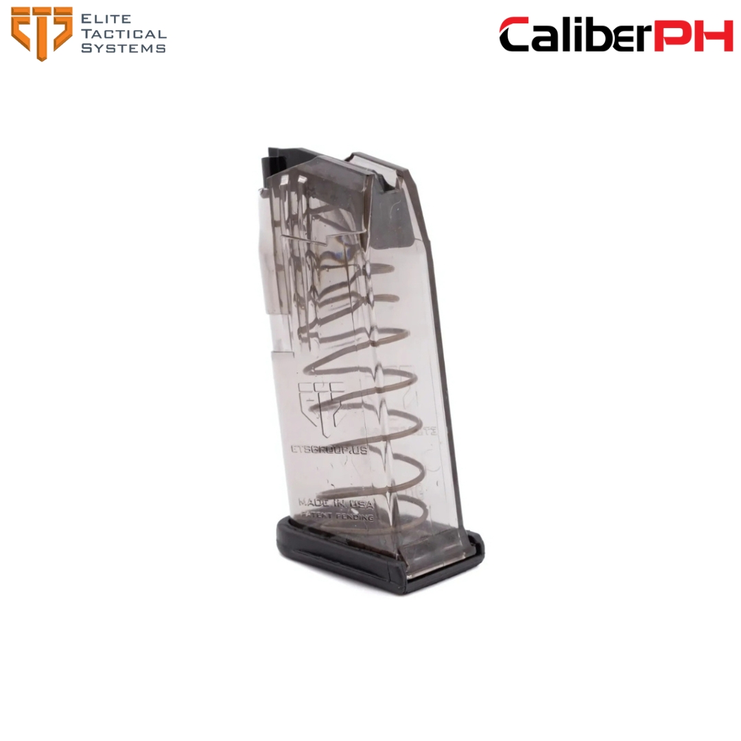 ETS Group 10-Round 9mm Magazine for Glock 26 Smoke Polymer