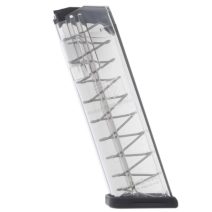 ETS Group Pistol Mags 17rd 9mm Luger Compatible w/ Glock 17/18/19/26/45/34 Clear Polymer