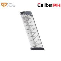ETS Group Pistol Mags 17rd 9mm Luger Compatible w/ Glock 17/18/19/26/45/34 Clear Polymer