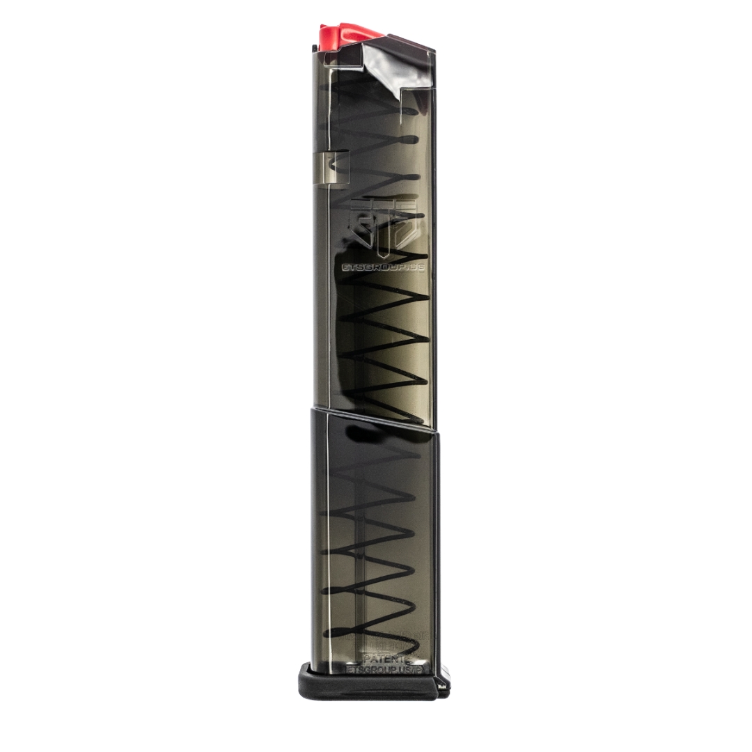 ETS Group - Elite Tactical Systems - Pistol Magazine - 19round - Extended - 9mm Luger - Compatible with Glock 43X/48 - Smoke Polymer