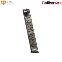 ETS Group 30-Round Extended .40 Cal Magazine for Glock – Smoke Polymer