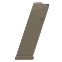 Glock Perfection G17/19 17rd 9mm Luger Magazine, Coyote Tan Polymer For G19X