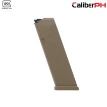 Glock Perfection G17/19 17rd 9mm Luger Magazine, Coyote Tan Polymer For G19X