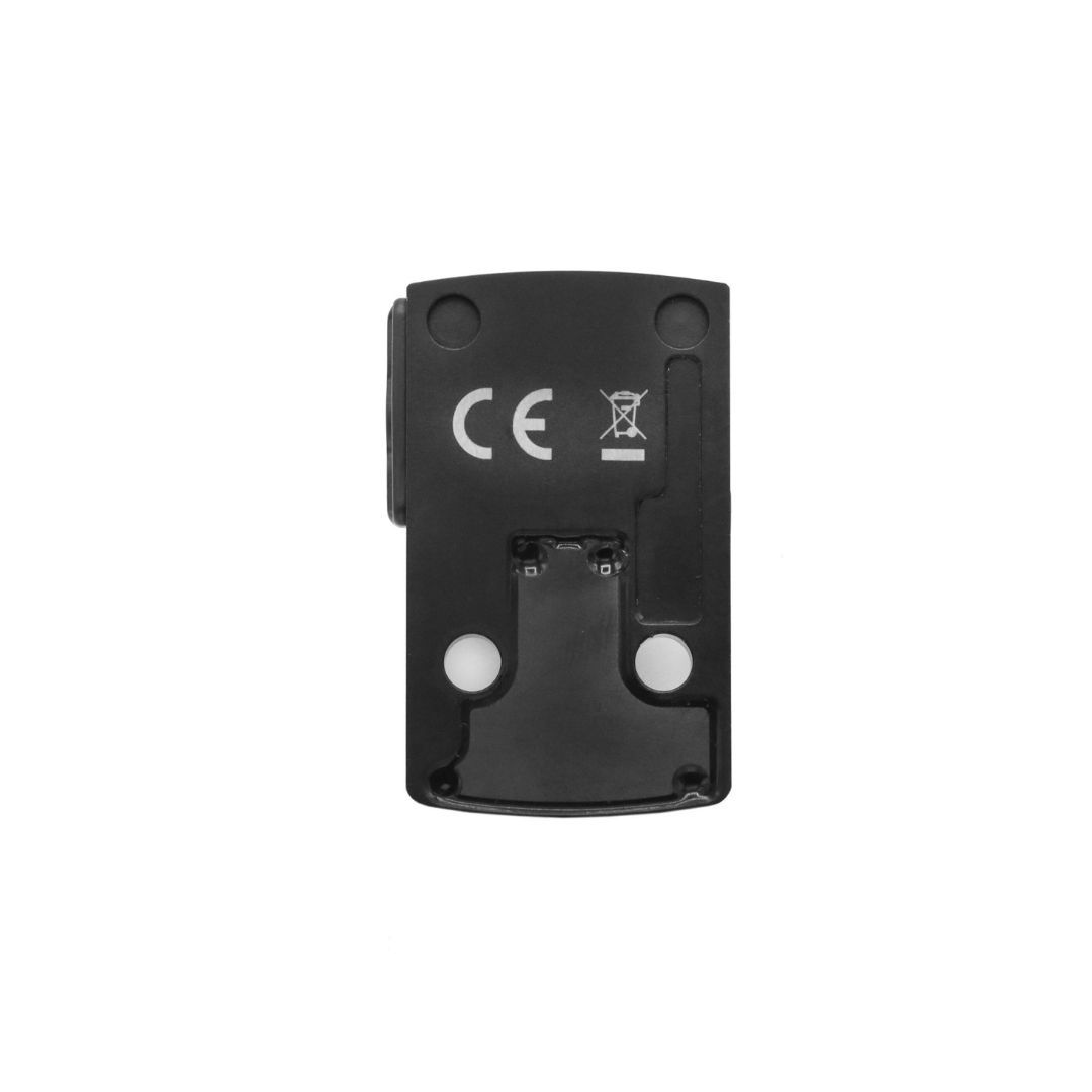 Holosun - HS407K-X2 - Reflex Sight 0.58 x 0.77 6 MOA Red Dot Reticle - Black Anodized 9 Holosun HS407K X2 micro red dot sight front angled view on a white background.