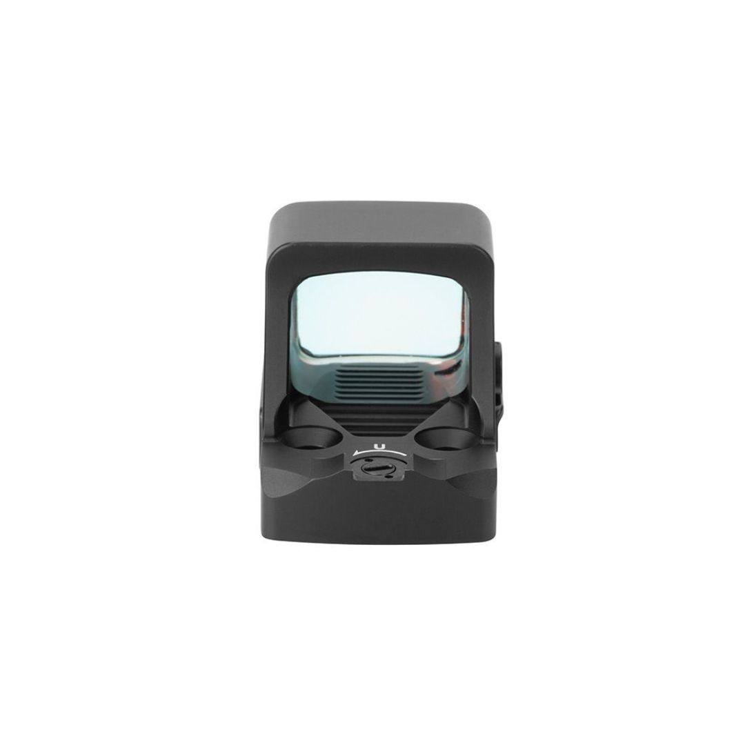 Holosun - HS407K-X2 - Reflex Sight 0.58 x 0.77 6 MOA Red Dot Reticle - Black Anodized 4 Holosun HS407K X2 micro red dot sight front angled view on a white background.