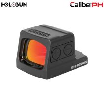 Holosun EPS-GR-6 enclosed pistol green dot sight with a 6 MOA green reticle and black finish, mounted on a handgun.