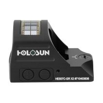 Holosun - HE507CGRX2 - 0.63 x 0.91 2 MOA Green Dot 32 MOA Green Circle Multi Reticle - Black Anodized