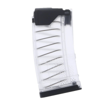 Lancer L5AWM 20-round AR-15 translucent clear magazine angled left side view