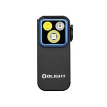Olight Oclip Pro 300 lumens black clip-on EDC light with CaliberPH watermark.