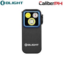 Olight Oclip Pro 300 lumens black clip-on EDC light with CaliberPH watermark.
