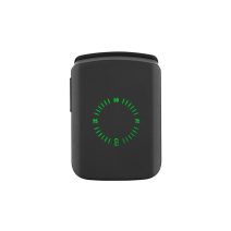 Olight Osight charging case with illuminated green battery level indicator