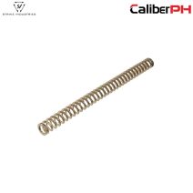 Strike Industries 11 lb reduced power recoil spring for Glock pistols, chrome silicon steel.