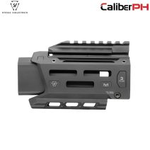 Strike Industries Aluminum Handguard for CZ Scorpion 3+ Micro right side profile showing M-LOK slots.