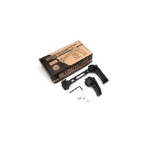 Strike Industries Dual Folding Adapter for Picatinny interface in Matte Black.