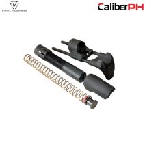 Strike Industries Viper PDW Stock Black for AR-15 with compact buffer tube and flat wire spring.