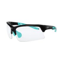 Walker's Sport Glasses Adult Clear Lens Polycarbonate with Black and Teal Accents Frame - GWP-TLSGL-CLR