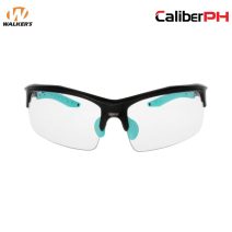 Walker's Sport Glasses Adult Clear Lens Polycarbonate with Black and Teal Accents Frame - GWP-TLSGL-CLR