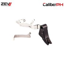 ZEV Technologies PRO Trigger Bar Kit with black curved trigger and black safety pad, compatible with Glock Gen 1-4 models.
